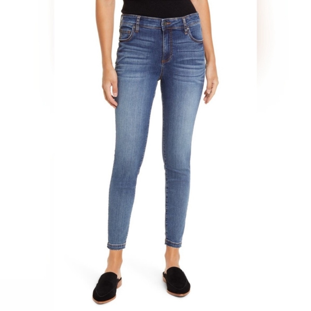 KUT from the Kloth Donna High Rise Ankle Skinny Aster Wash Jeans